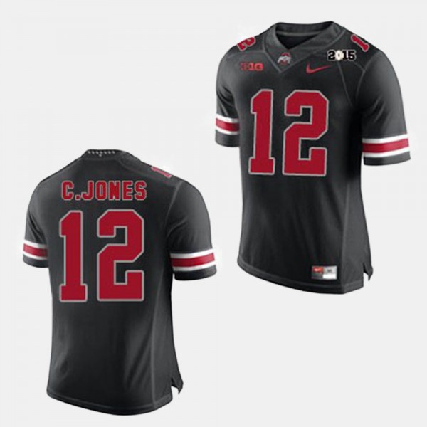 Ohio State Buckeyes Cardale Jone Men's #12 Black College Football Jersey 2404BBKF2